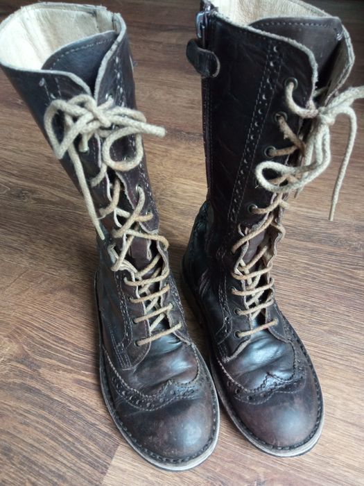 Kozaki, buty, oficerki skórzane jesień wiosna r. 29