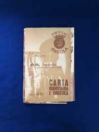 Angola - Carta RODOVIÁRIA e TURÍSTICA - Mapa de LUANDA - 1970