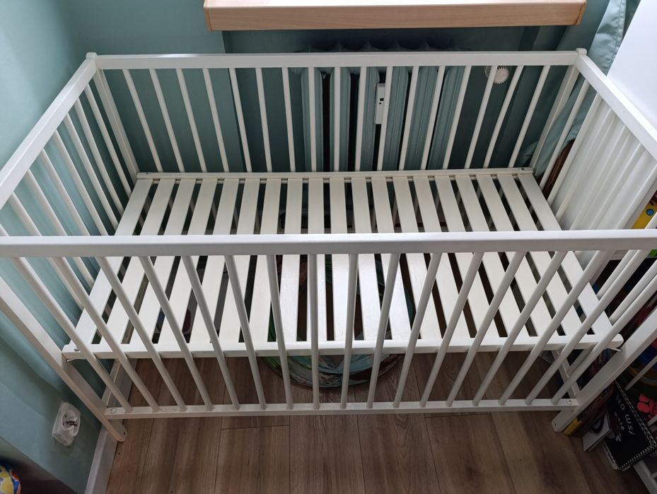 Łóżeczko białe 120x60