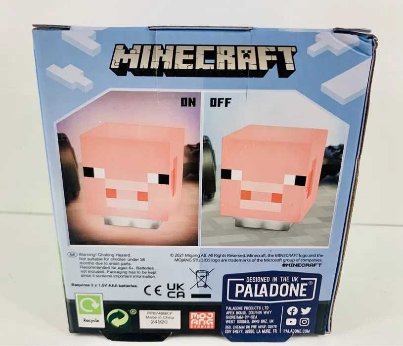 Lampka Minecraft Pig z dźwiękiem Figurka Nowa Prezent Gadżet Poznań