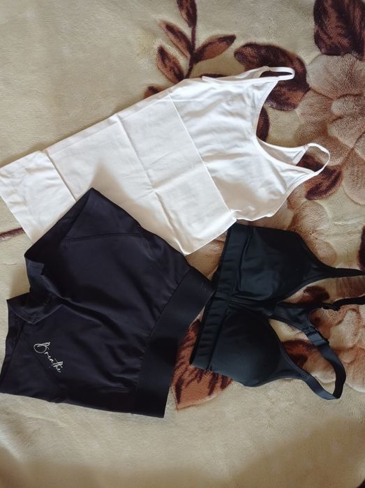 Спортивный бюстгальтер George 34D, майка и шорты S-XS