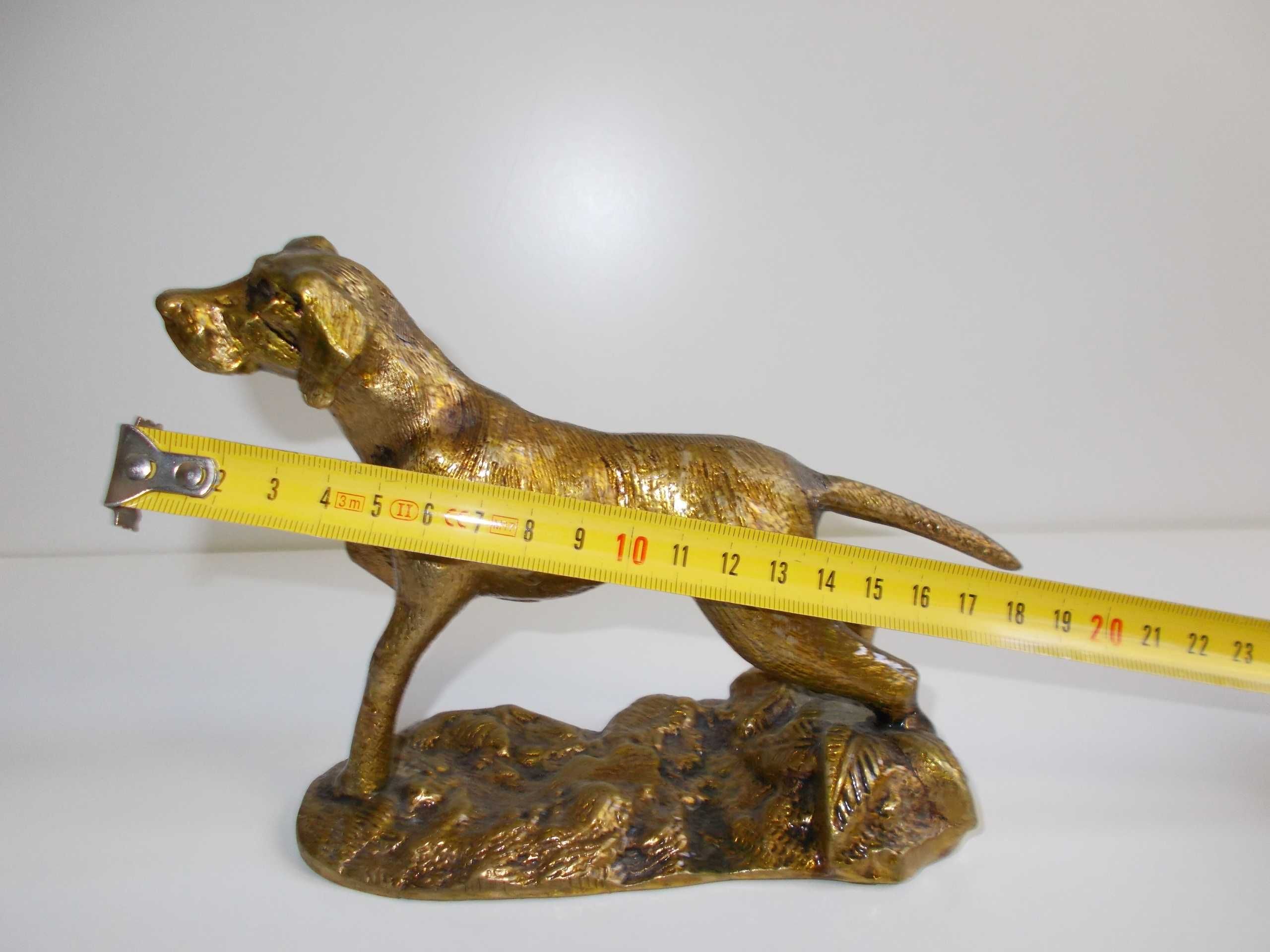 Figura Escultura de Cão em Bronze