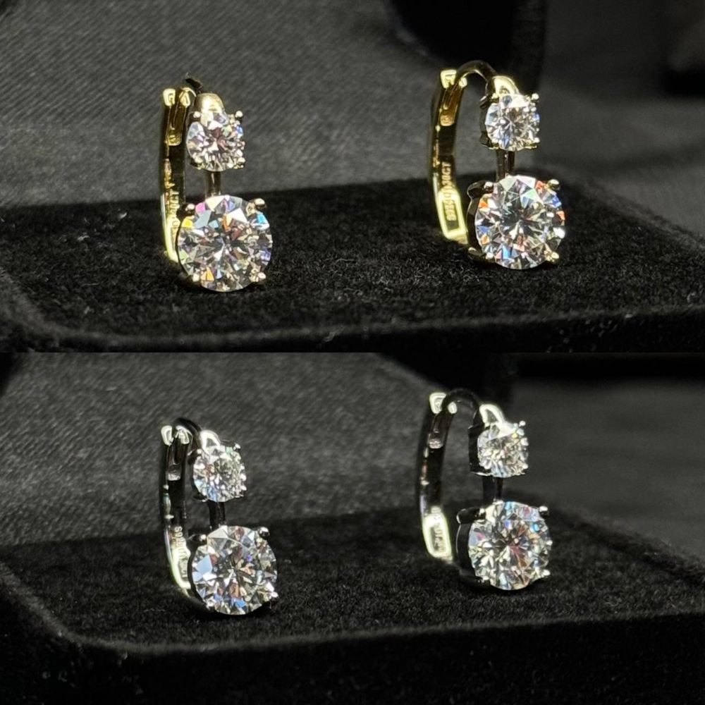 !!СПЕЦІАЛЬНА ЦІНА!! Сережки з муассанітами 2,6 ct