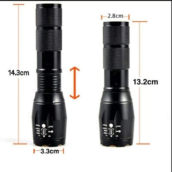 Latarka led CREE XML T6 6000 Lumenów z zoomem