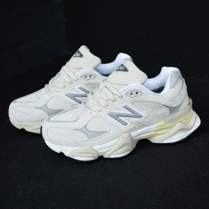 New Balance 9060 Beige Gray бежеві з сірим, хутро кросівки жіночі
