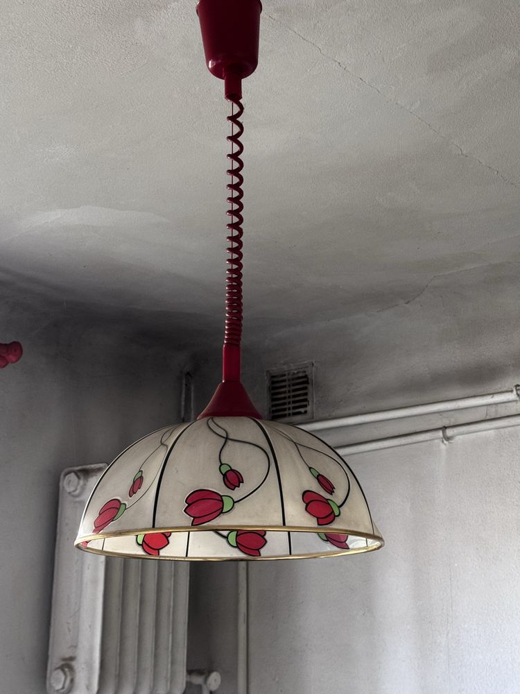 Lampa sufitowa PRL retro tulipany
