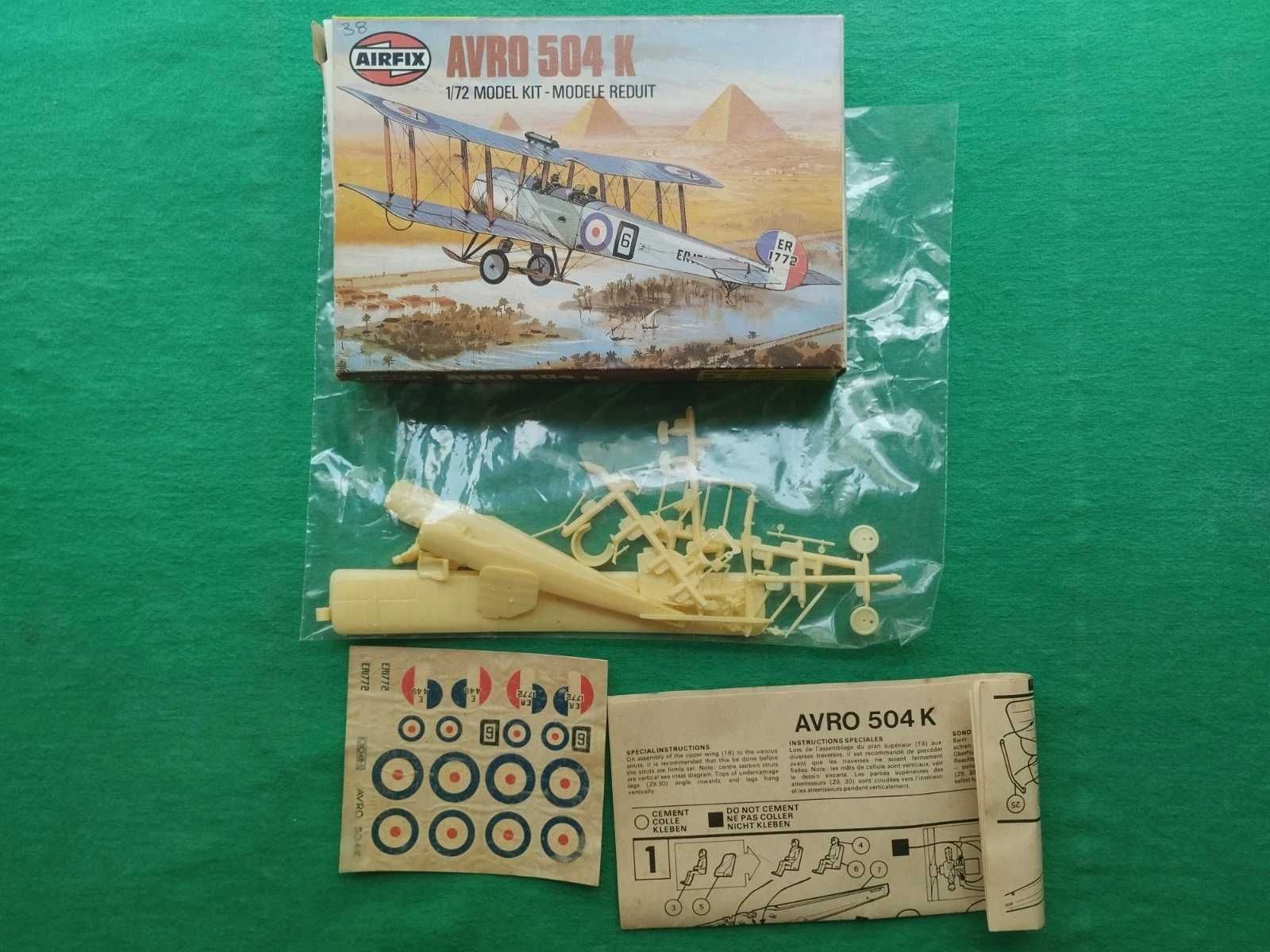 1/72 Airfix 61048-7 Avro 504 K RAF decals kit modelismo FAP Portugal