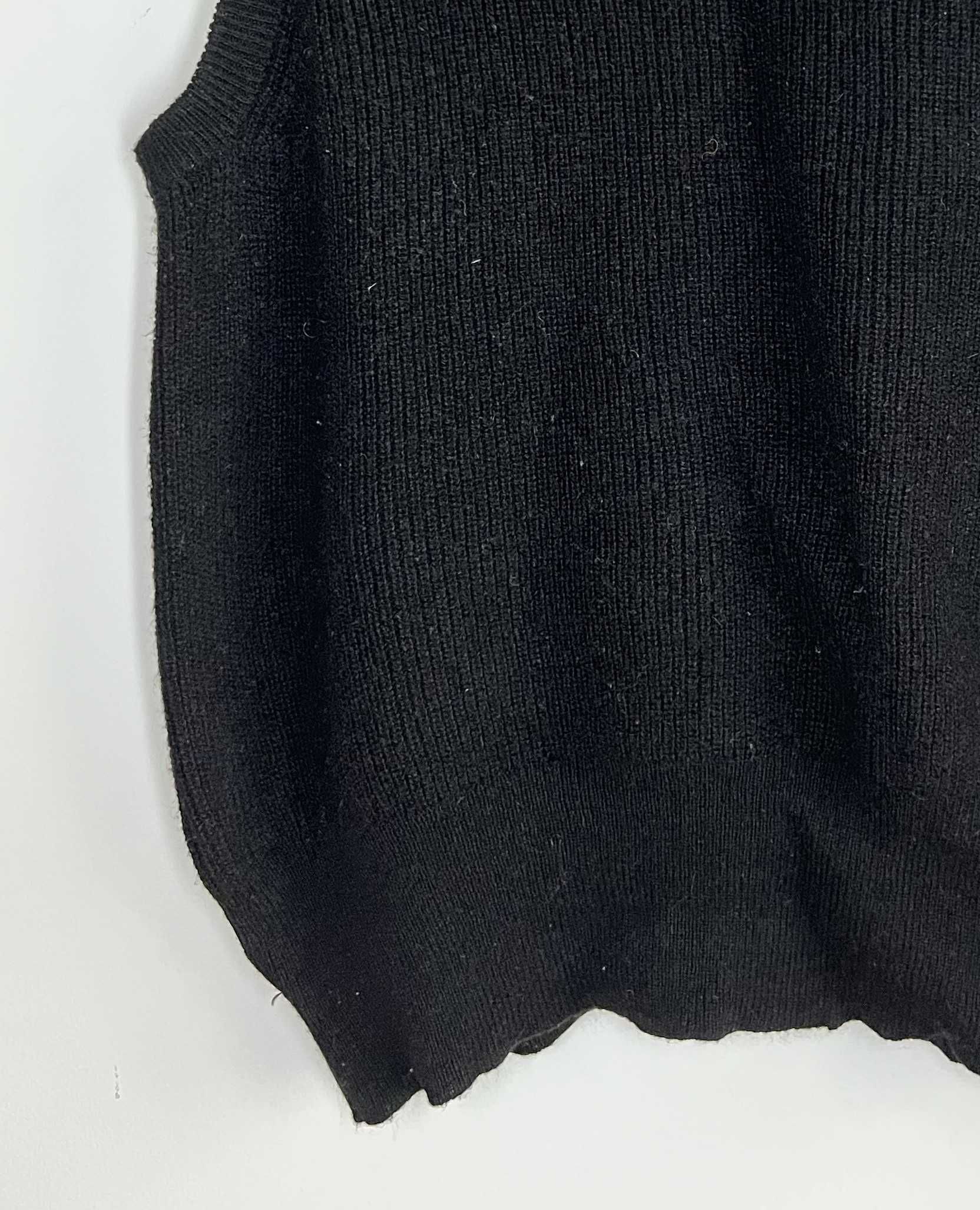 InWear czarna dzianinowa kamizelka bezrękawnik damska wełna wiskoza XL