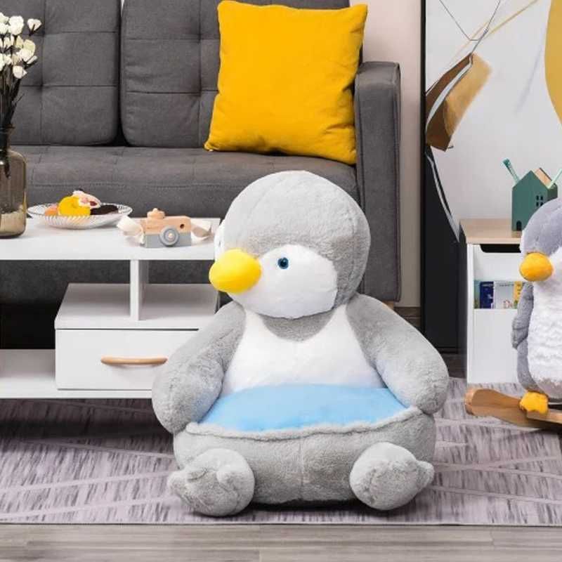 Fotel dziecięcy pingwinek NOWY Pluszowy pingwin Lekki Pufa Dla dzieci