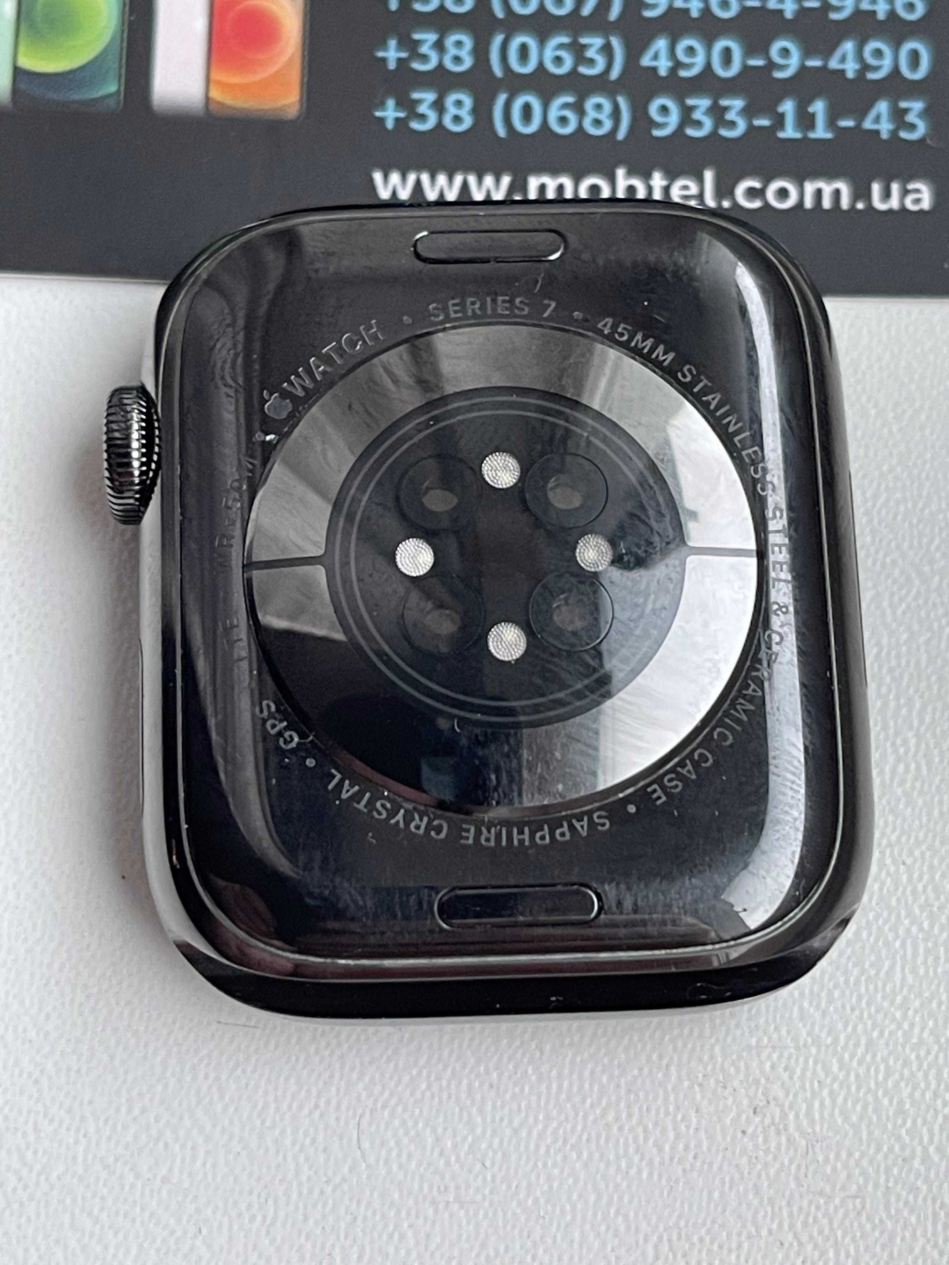 Apple Watch 7 45 mm graphite Stainless Steel часы акб 96%