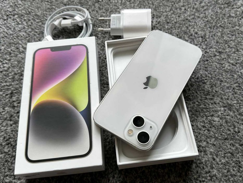 iPhone 13 128GB WHITE BIAŁY Silver Bateria 96% GWARANCJA+ SZKŁO