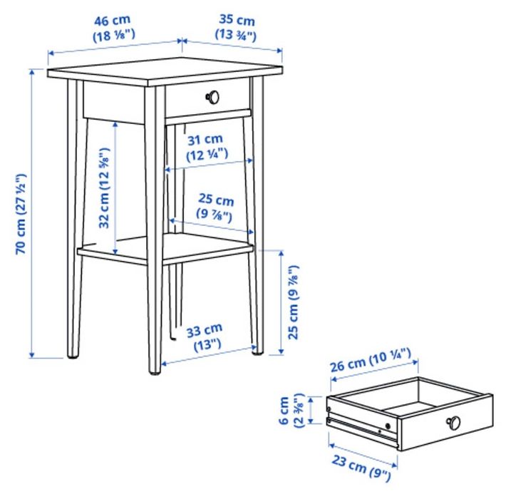 Mesa de Cabeceira HEMNES