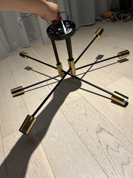 Lampa sufitowa czarno zlota