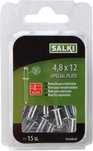 NITY srebrne 15szt 4,8x12x15 SALKI do tablic rejestracyjnych NOWE s557