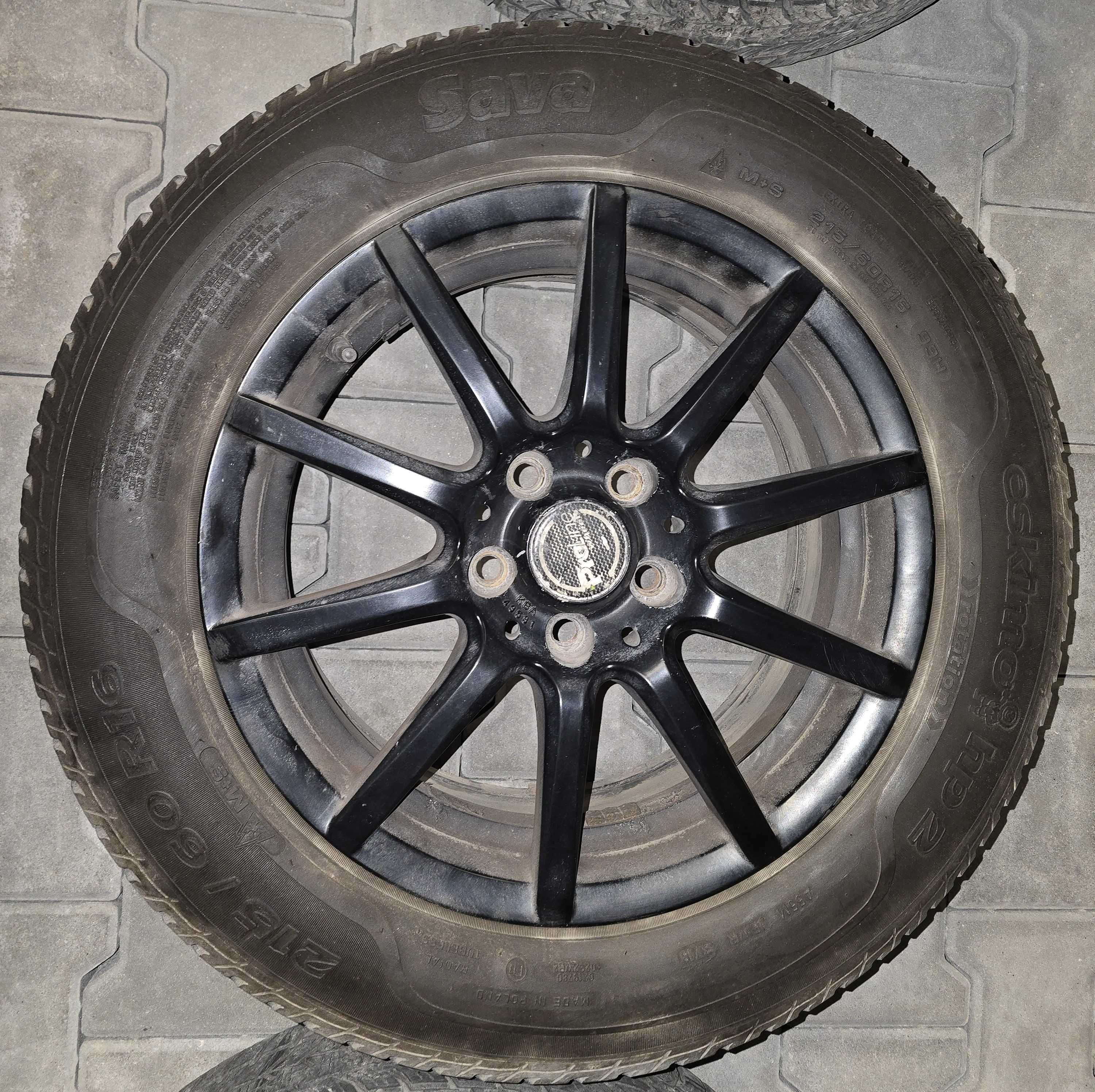 Felgi aluminiowe proline 16" 5x108 czarne z oponami