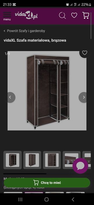 Nowa szafa materiałowa