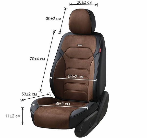 Чехлы 5D из алькантары Elegant Verona на передние и задние сиденья авт