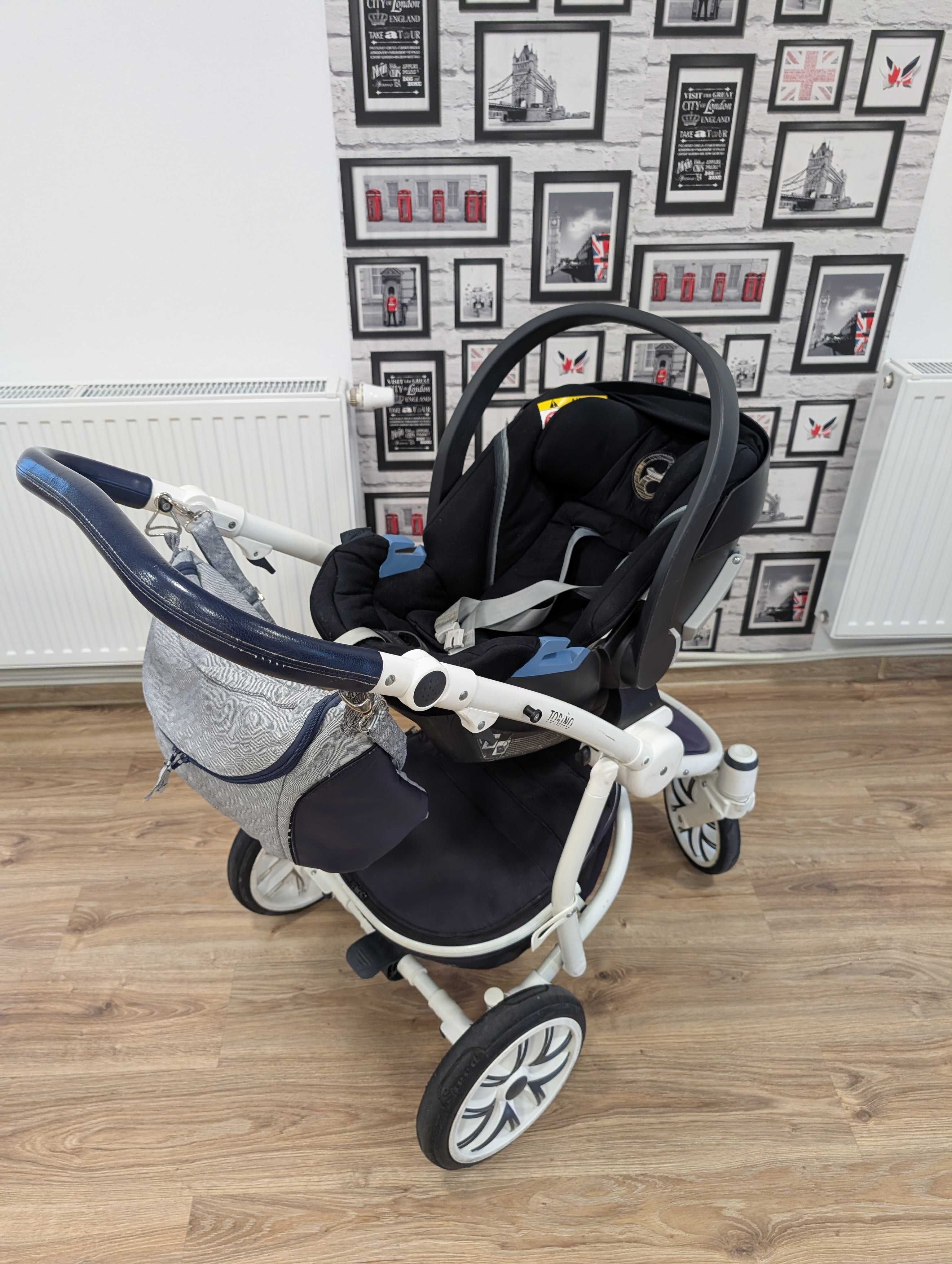 Sprzedam wózek Bebetto Torino 2w1 + fotelik Cybex z adapterami