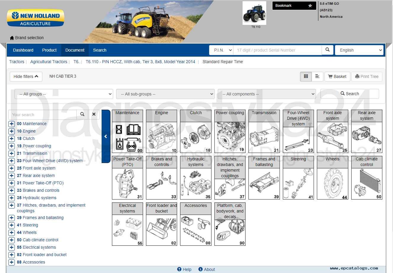 INSTRUKCJE NAPRAW New Holland Case ETIM GO 2023.09 Est 9.9 PL