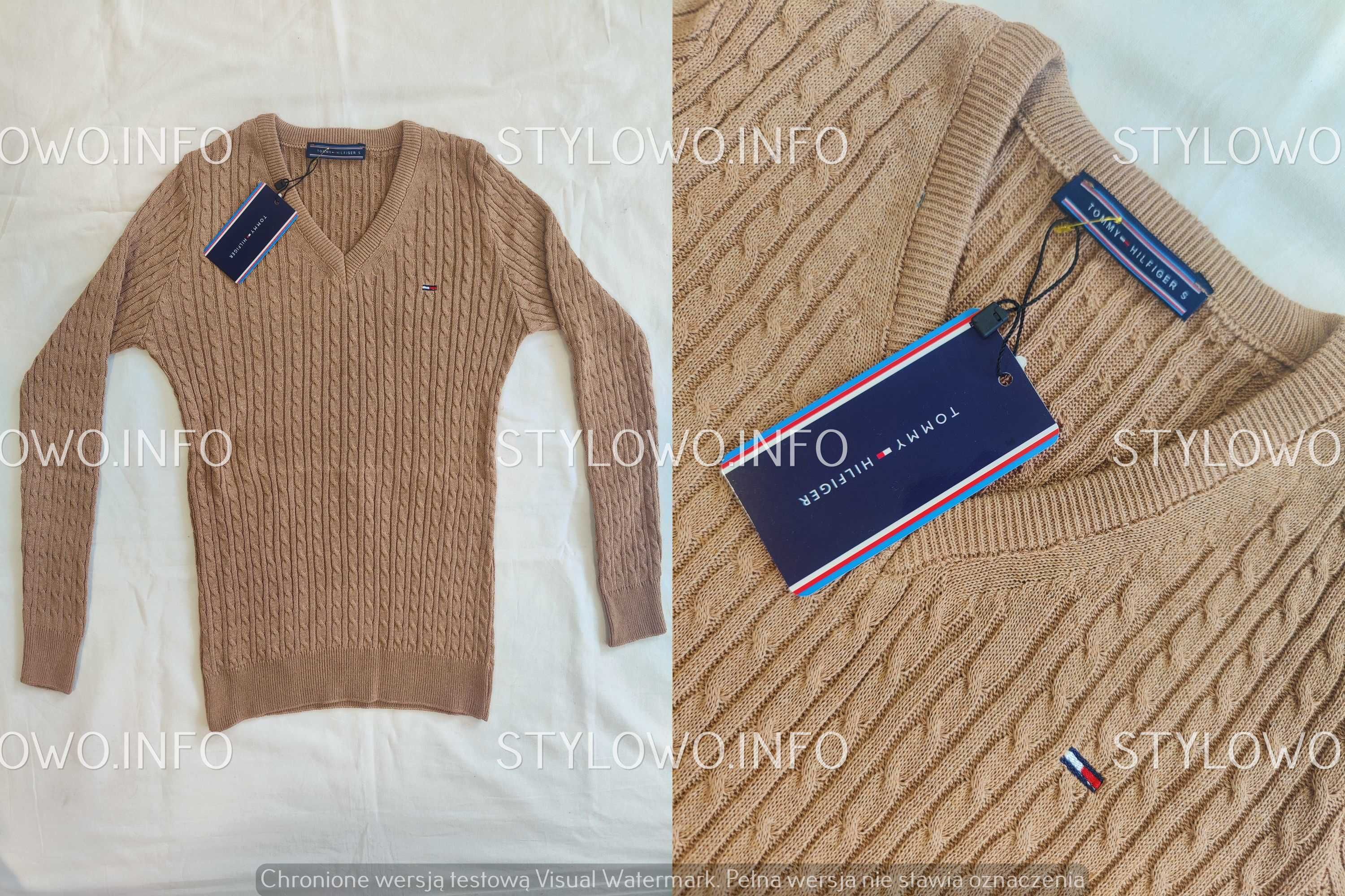 Sweter damski Tommy Hilfiger nowość warkocz sweterek swetry S-XXL