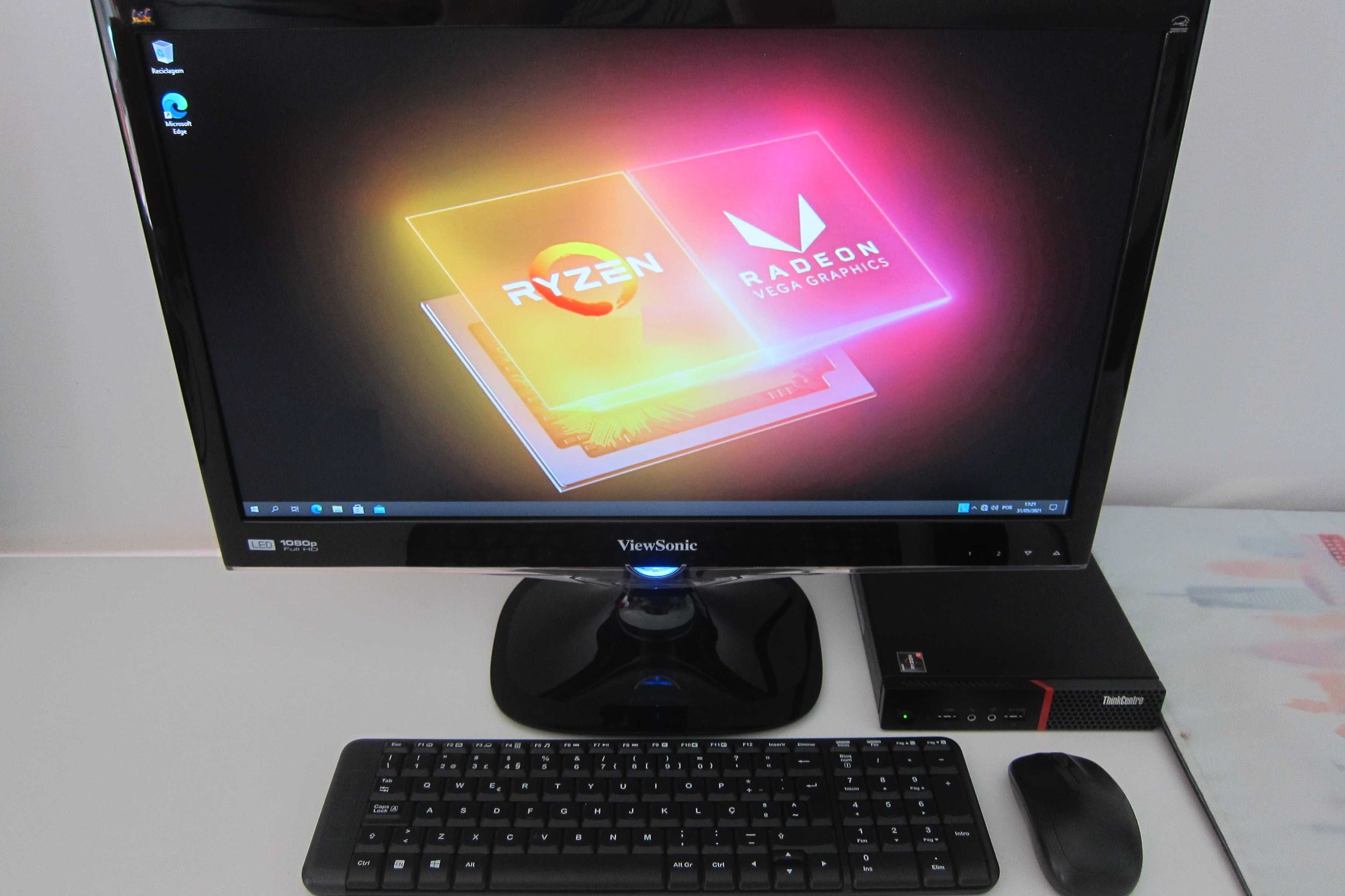 Lenovo M75q ( Ryzen3 - 3ºGen, 16GB DDR4, NVMe 256GB, Radeon Vega 8)