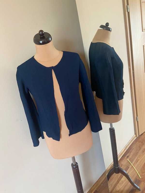 M l taranko  sweter kardigan prazkowany bolero tekstura 38 40 basic