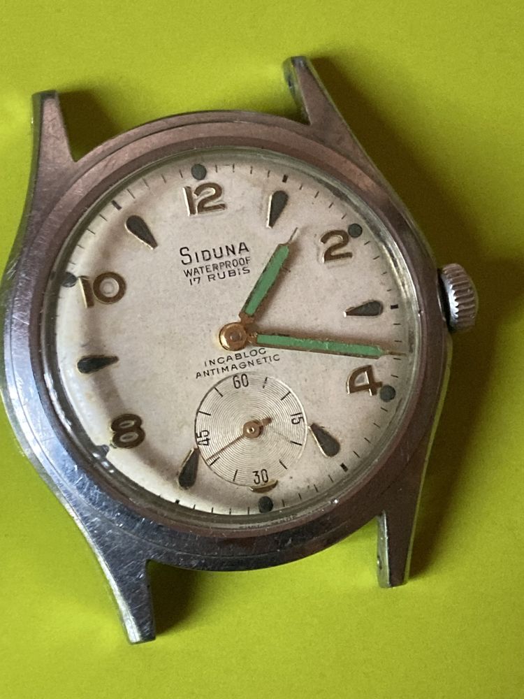 Siduna – męski zegarek na rękę – lata 40. XX wieku ,Eta 1120