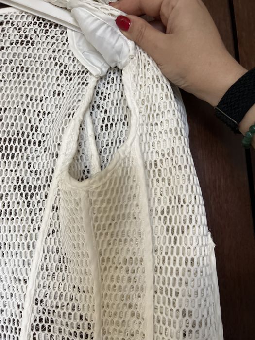 Мережана накидка кремового кольору