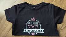 Koszulka oficjalnie 6 latka, urodziny, 6 lat dla dziewczynki t-shirt