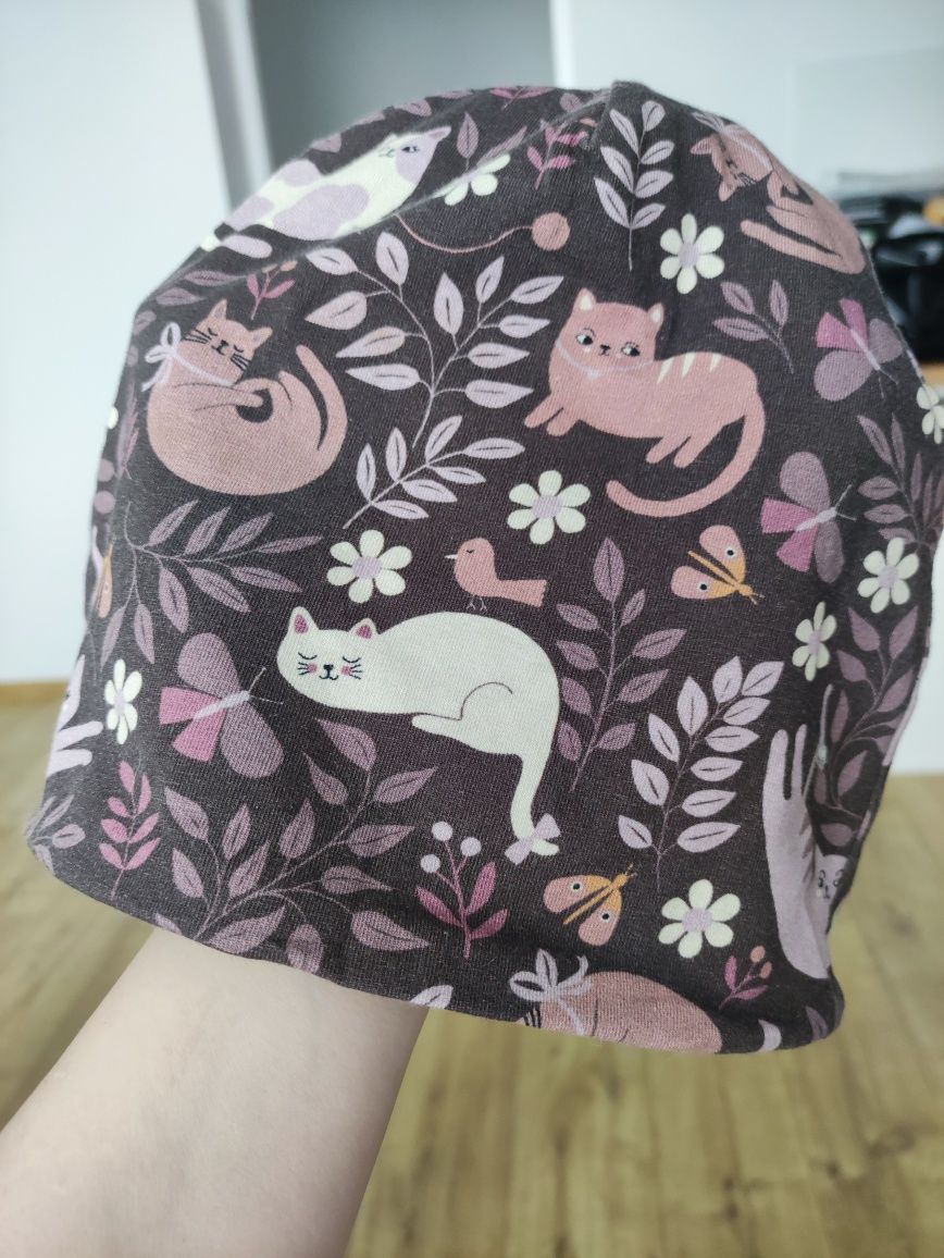 Lindex czapka polar koty kot 56/58