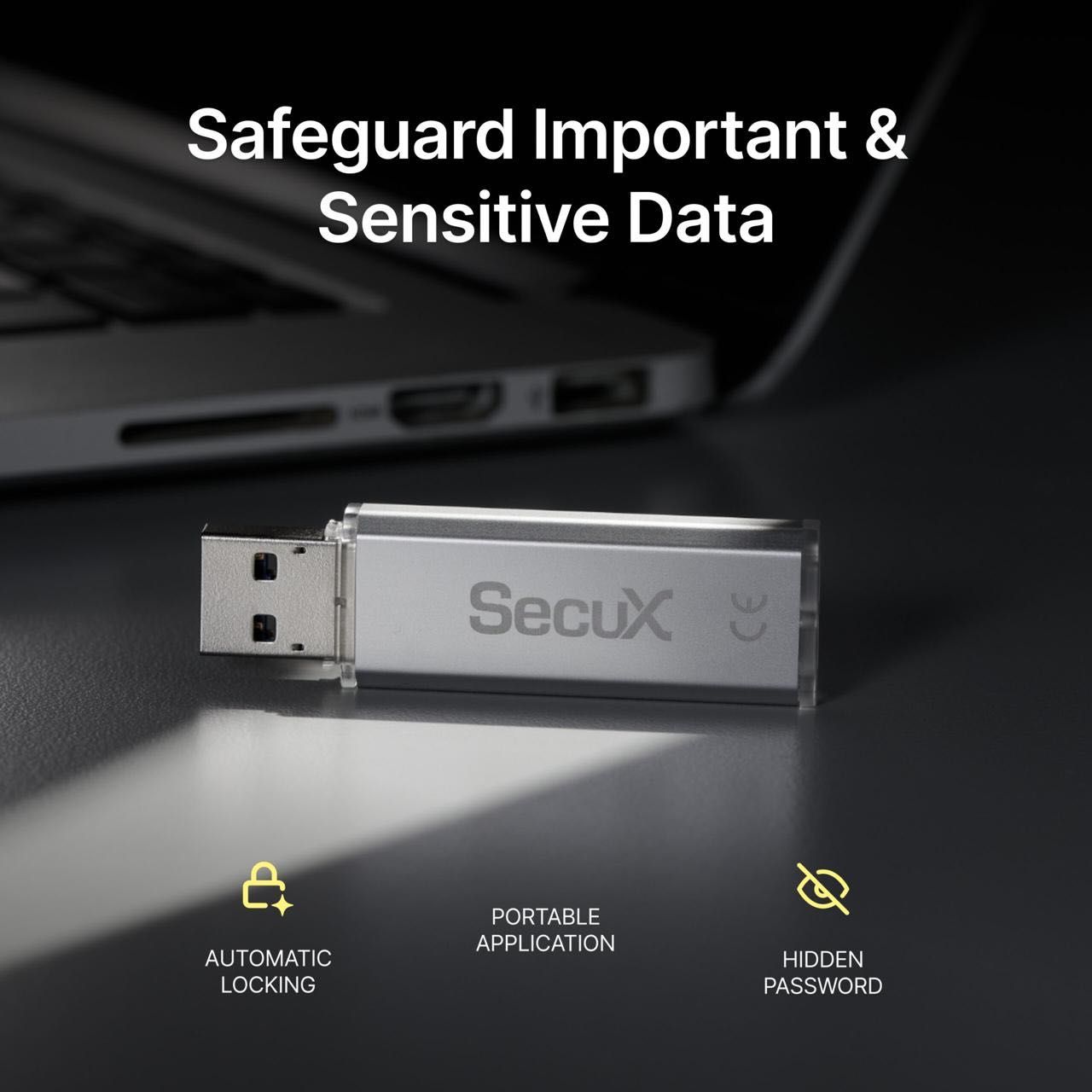 Pamięć flash SecuX Forte USB 128GB pendrive z szyfrowaniem
