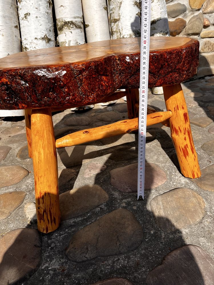 Krzesło drewniane podwójne z drewna handmade