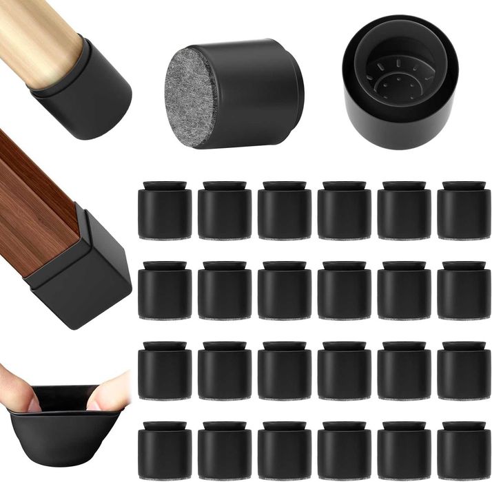 Nowe nakładki na nogi do krzeseł / filcowe ochraniacze / 24 szt !2949!