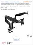 Suporte monitor de braço duplo para ecrãs 24 a 35