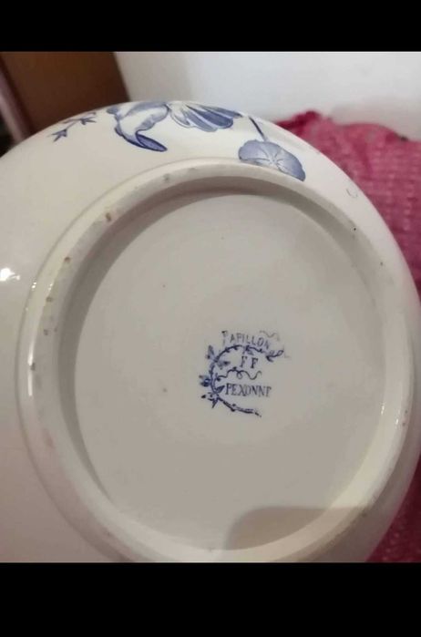 Jarro de loiça faiança francesa vintage