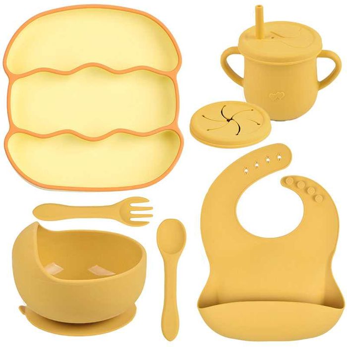 Набір дитячого силіконового посуду 2Life Y11+28 з 7 предметів