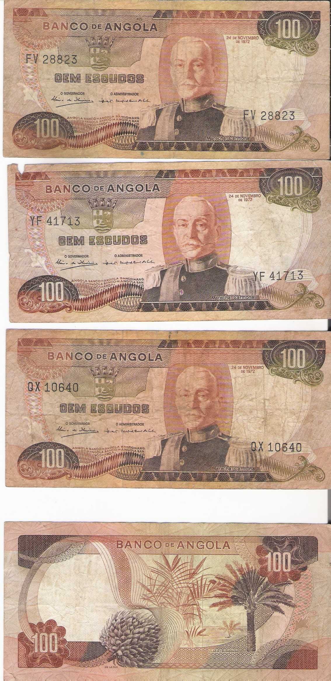 Notas 100 escudos Angola 1972 - Carmona