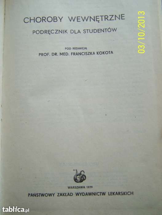 Choroby wewnętrzne . Fr. Kokot