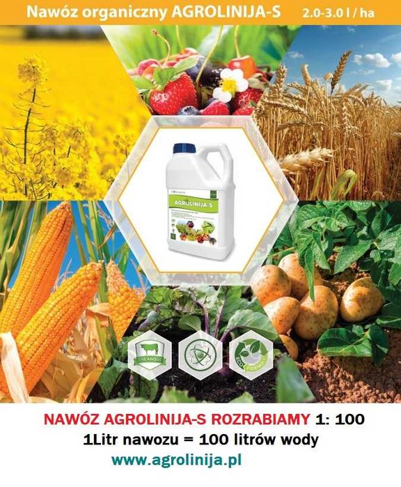 Nawóz dolistny do dokarmiania zboża Agrolinija-S 25L 8-10hA