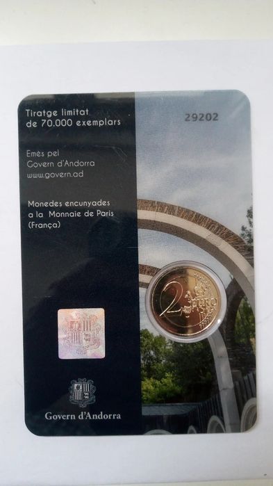 Moeda de 2 euros de Andorra - Coroação da Nossa Senhora do Meritxell