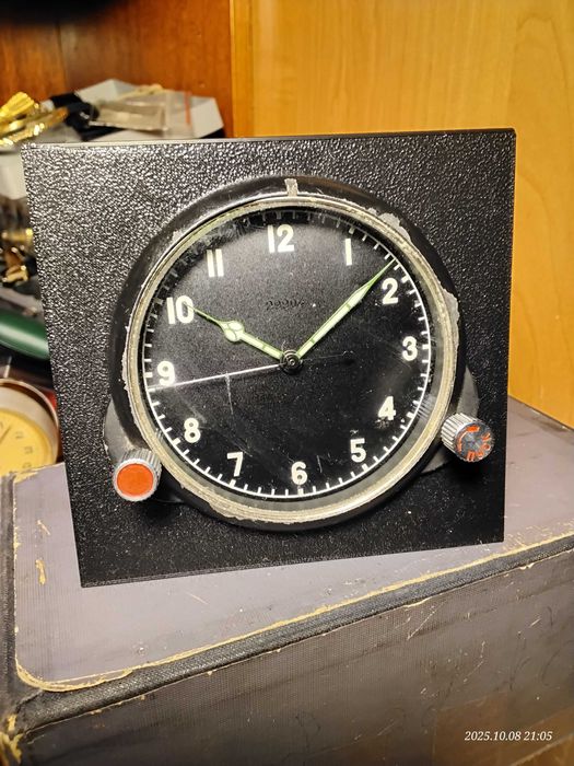 Zegar lotniczy 122CzS  zsrr Sprawny typ ACzS 122-CzS