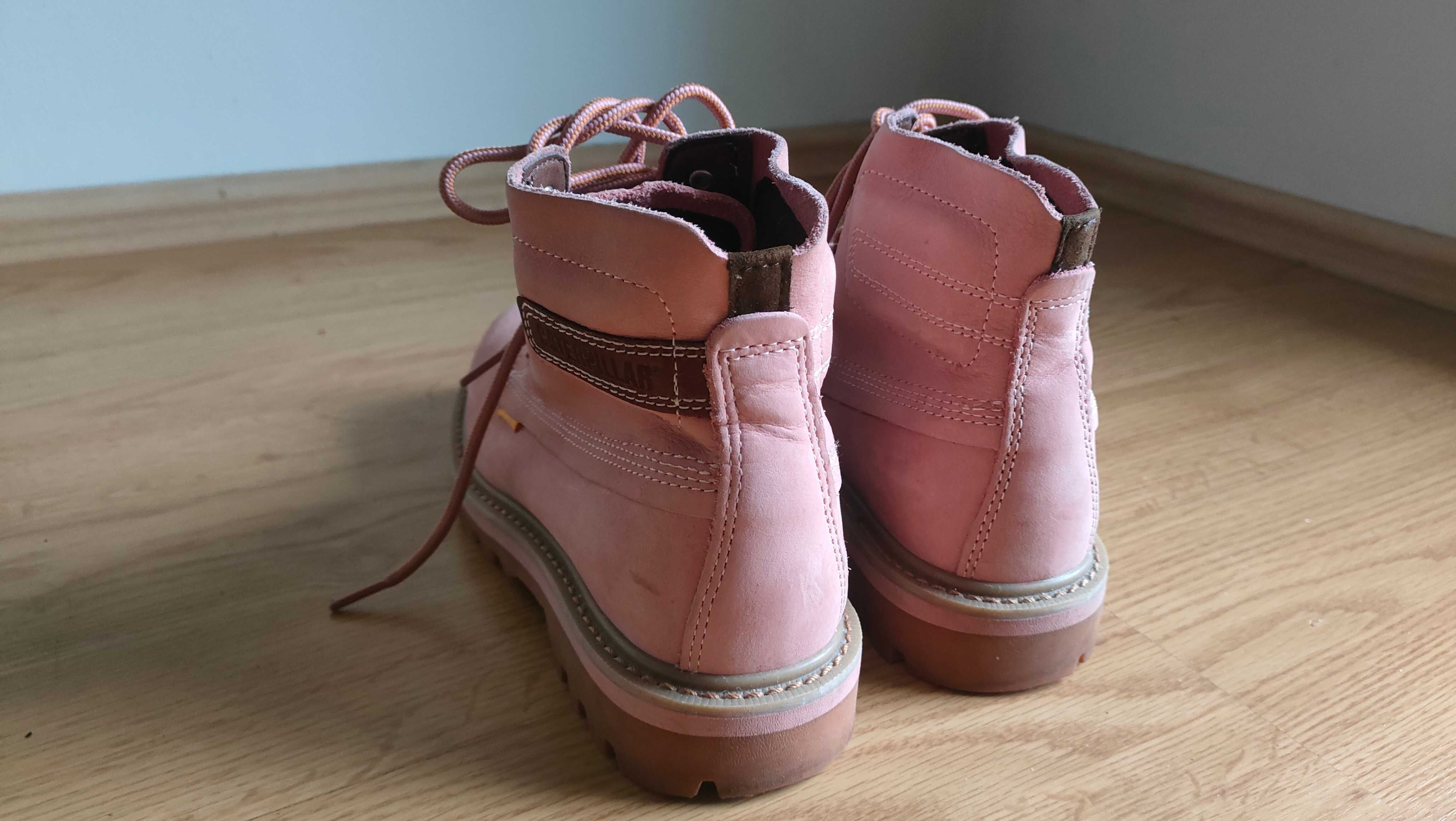 Buty trzewiki botki różowe CAT CATerpillar rozmiar 40