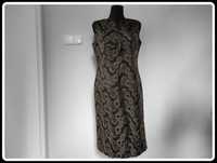Elegancka sukienka czarno złota CLIN 42 XL