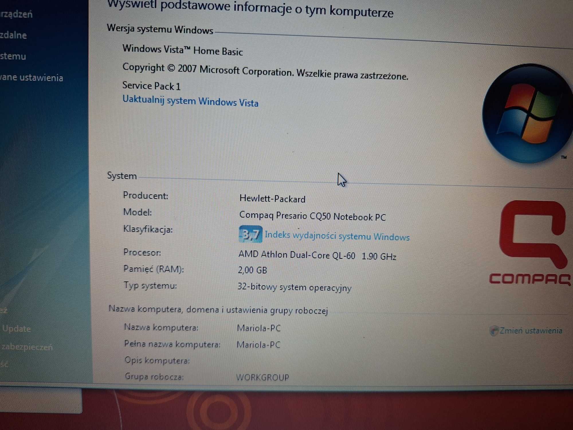 Compaq presario cq50