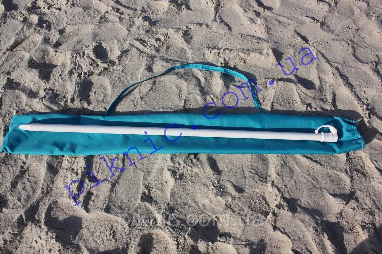 Пляжний зонт 1,8 м клапан і нахил Парасолька для пляжу Бірюза