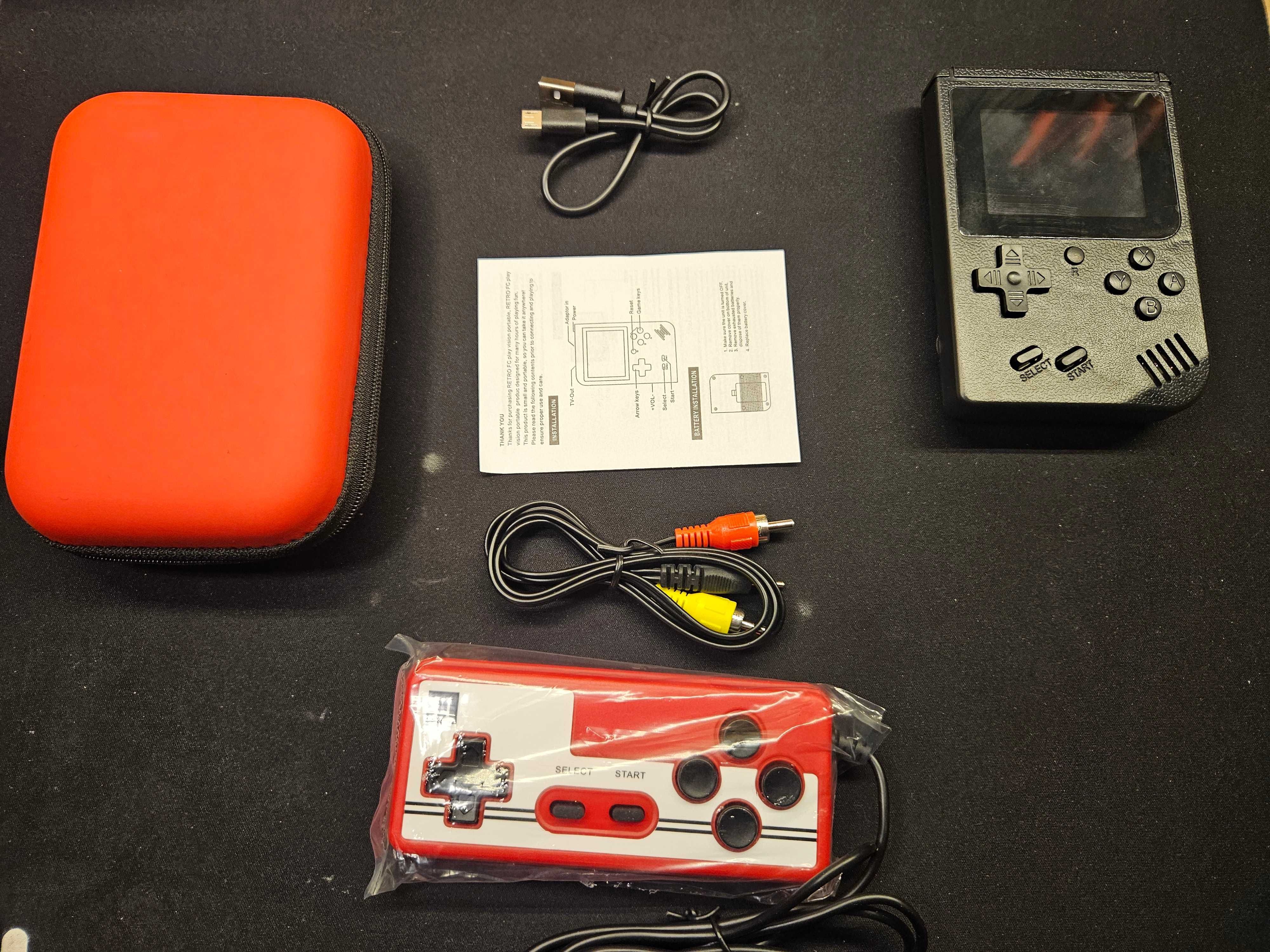 Consola Retro 400 jogos + bolsa + comando + cabo tv