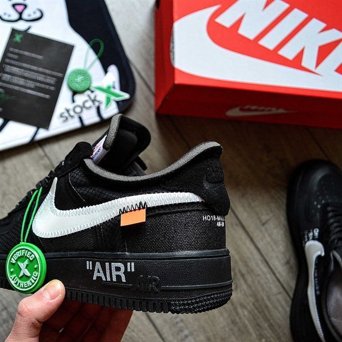 Мужские кроссовки Off-White x Nike Air Force 1 'Black' 40-45
