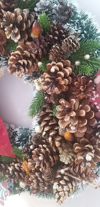 Wianek na  Bożego Narodzenia. Ręczne  zrobiony.  50cm