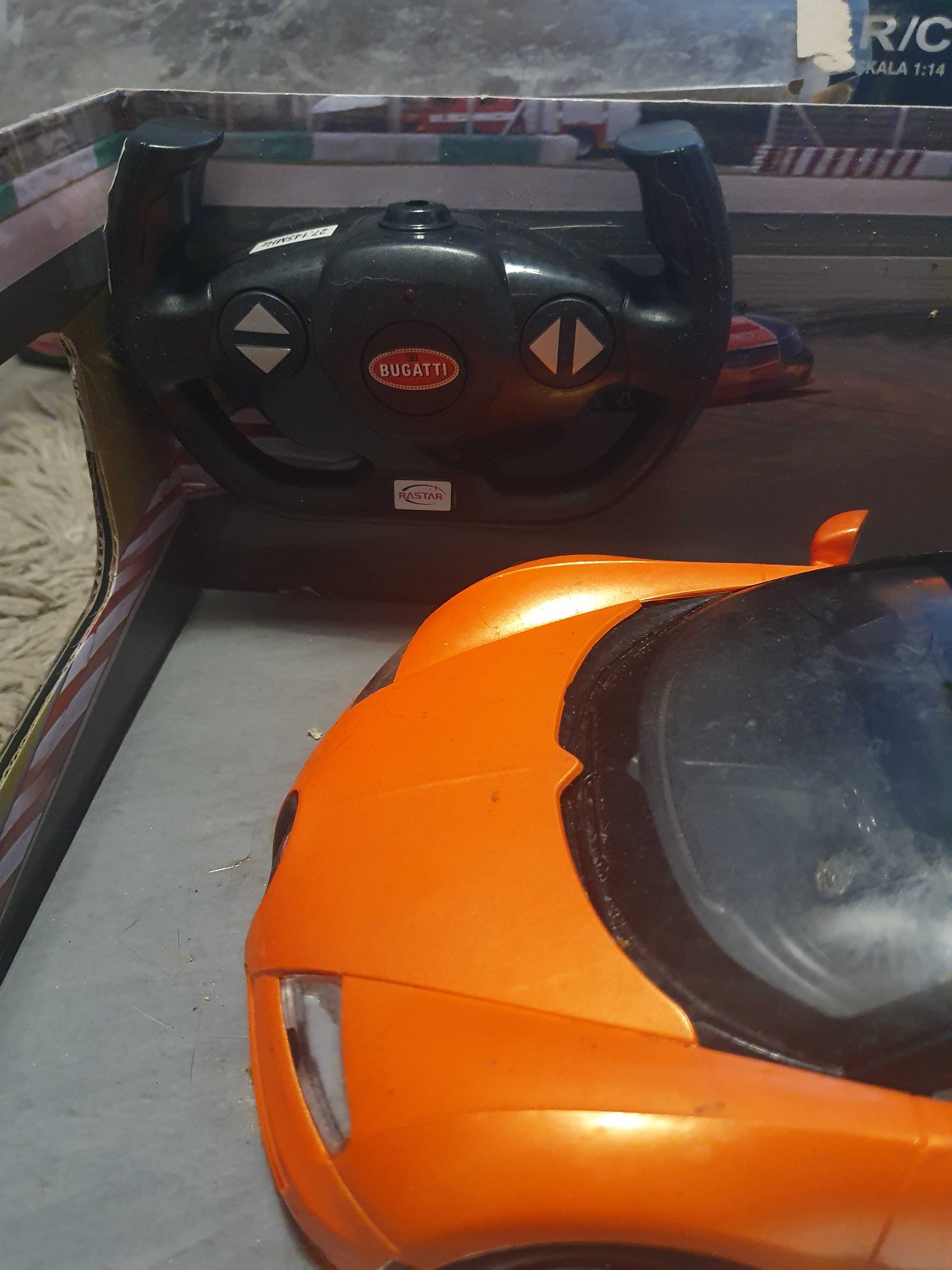 Rastar Samochód zdalnie sterowany Bugatti Veyron, 1:18, pomarańczowy