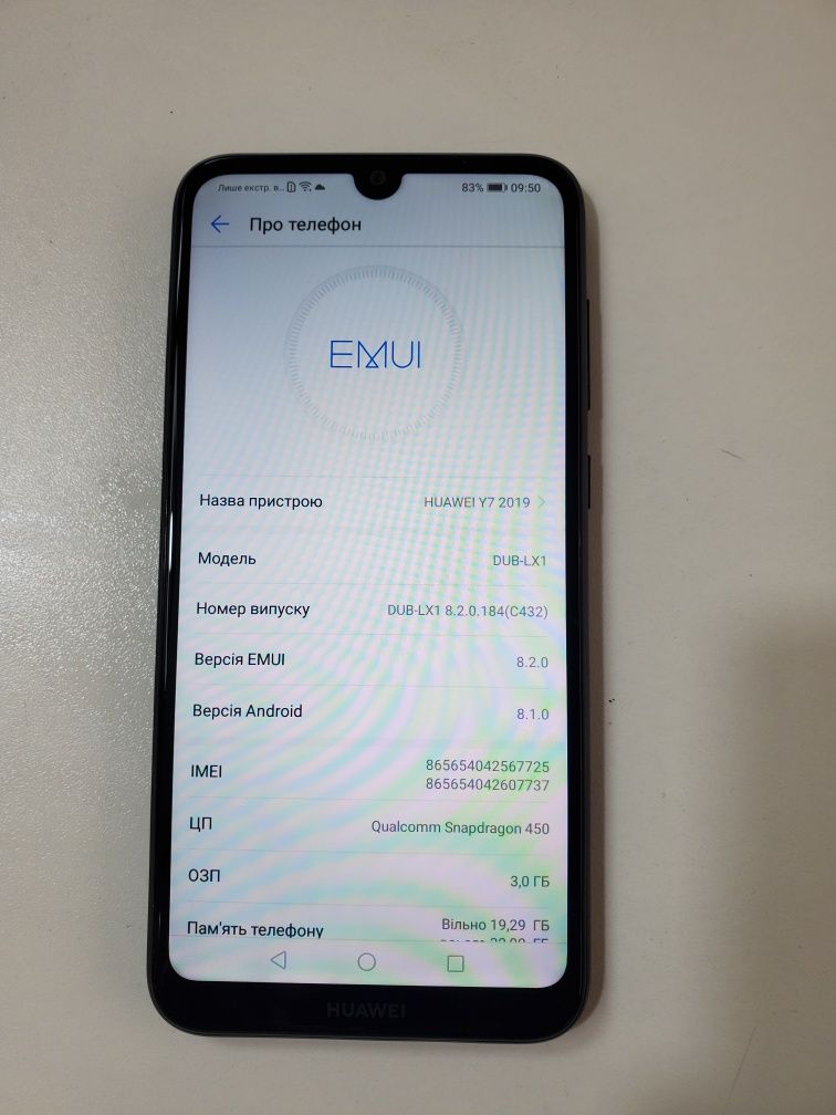Huawei y7 2019 black 32gb